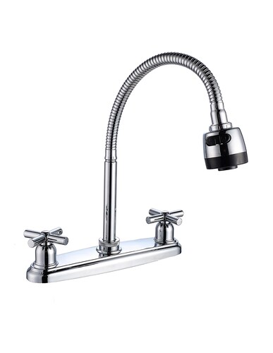 Llave Mezcladora Fregadero Tarja Cocina Cruzeta 2 Funciones