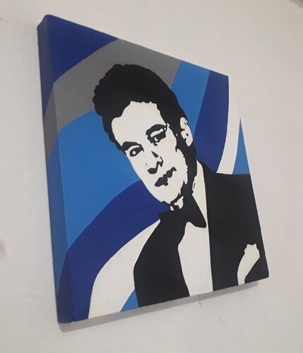 Cuadro decorativo pintado a mano Galería Oneris José José 90x90
