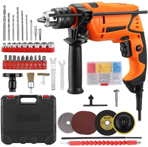Kit Taladro Rotomartillo 1/2 Prof 650w Estuche Y Accesorios