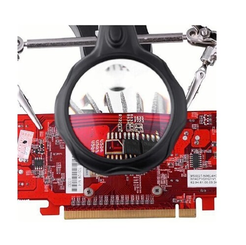 Lupa Con Led Pinza Base Para Cautín Reparacion Electrónicos