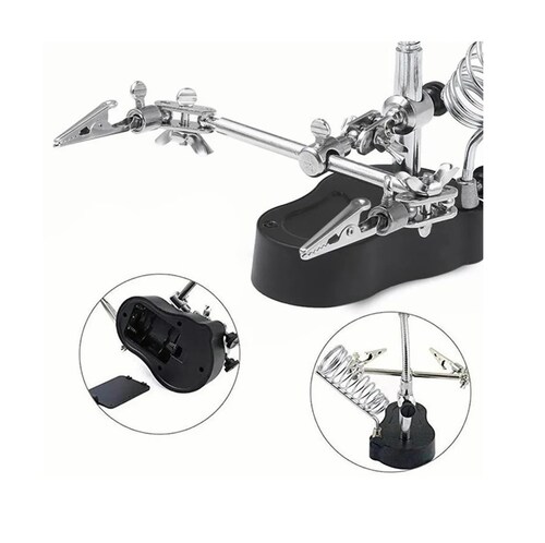 Lupa Con Led Pinza Base Para Cautín Reparacion Electrónicos