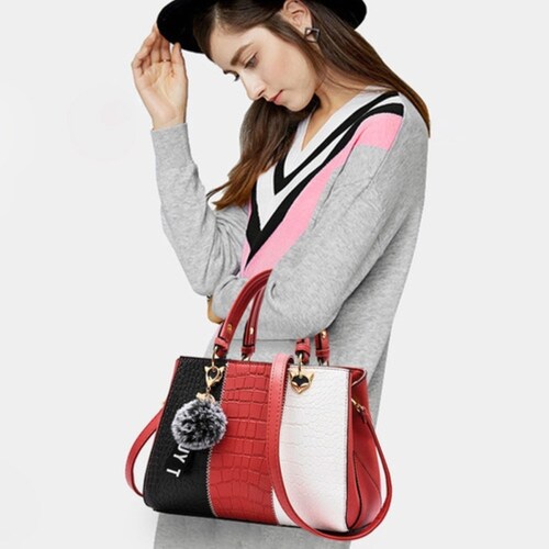 Bolsa de Hombro Elegante para Mujer 3 en 1 Roja