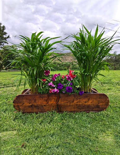 Maceta De Madera Tipo Jardinera De Oreja