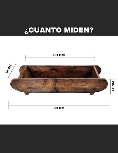 Maceta De Madera Tipo Jardinera De Oreja