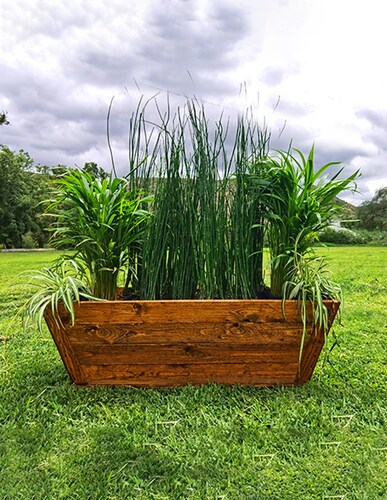Maceta De Madera Tipo Jardinera Jumbo