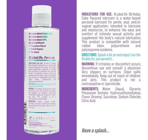 LUBRICANTE Lubelife BIRTHDAY CAKE / Lubricante sabor Pastel De Cumpleaños Edición Limitada