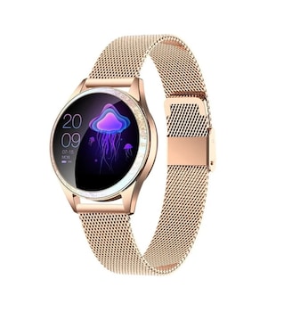 Reloj Inteligente Para Mujer Blanco Dorado Hk43