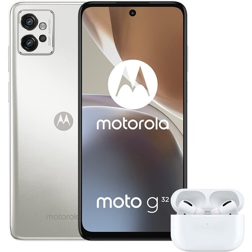 Celular MOTOROLA Moto G32 6GB 128GB 6.5" FHD+ 90 Hz 50 MP Plata + Audifonos Internacional 