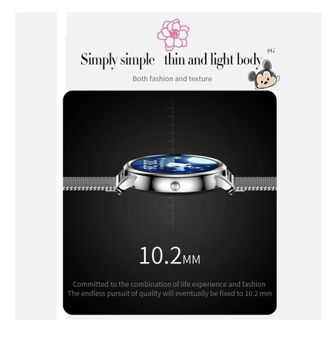 Smartwatch Reloj Para Dama Fralugio Mk20 De Lujo