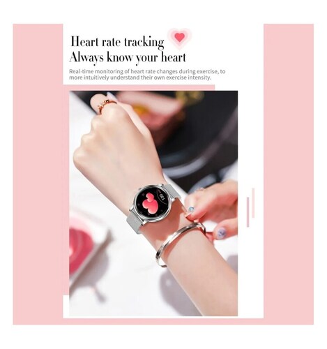 Smartwatch Reloj Para Dama Fralugio Mk20 De Lujo