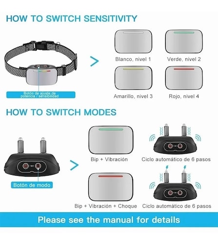 Anti ladrido Perro Entrenamiento Collar Eléctrico Automático