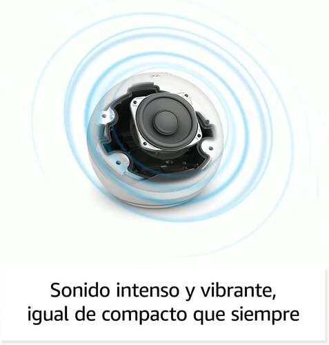 Nuevo Echo Dot Con Reloj Integrado 5ta Generación 2022 Bocina Inteligente Con Alexa Blanco.