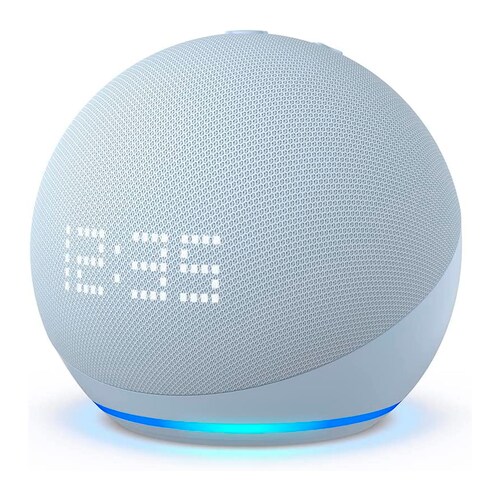Nuevo Echo Dot Con Reloj Integrado 5ta Generación 2022 Bocina Inteligente Con Alexa Azul