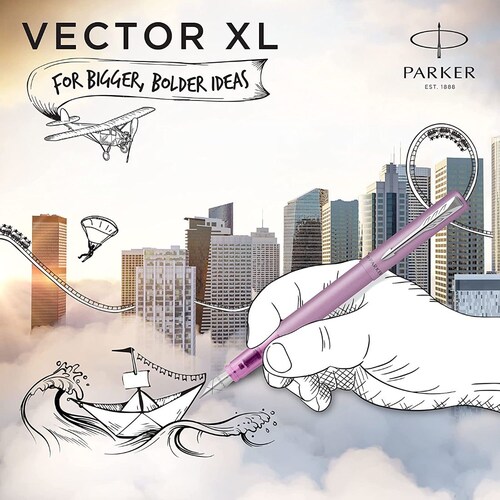Pluma Fuente Parker Vector Xl Lila
