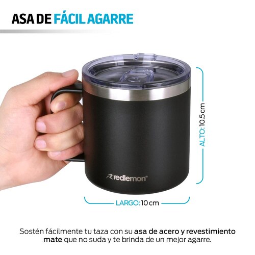 Termo para Café de Acero Inoxidable Taza con Tapa Hermética 400 ml