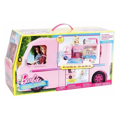 Set De Juego Barbie Estate Cámper De Los Sueños 3 En 1