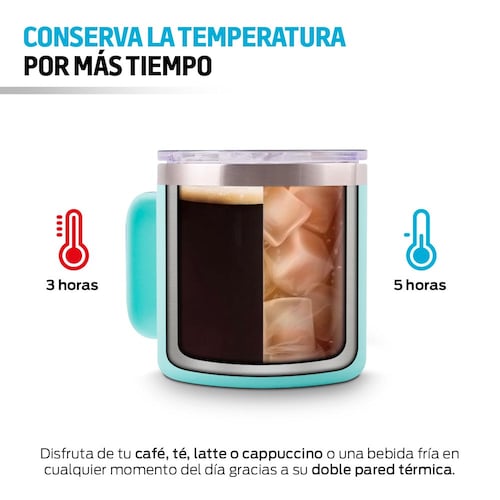 Termo para Café de Acero Inoxidable Taza con Tapa Hermética 400 ml