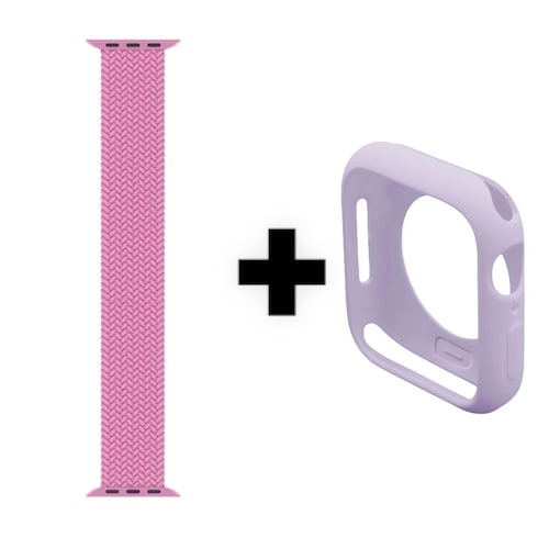 Correa Tejida Elástica + Carcasa Compatible Con Apple Watch.