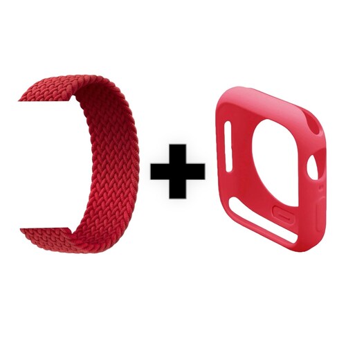 Correa Tejida Elástica + Carcasa Compatible Con Apple Watch.