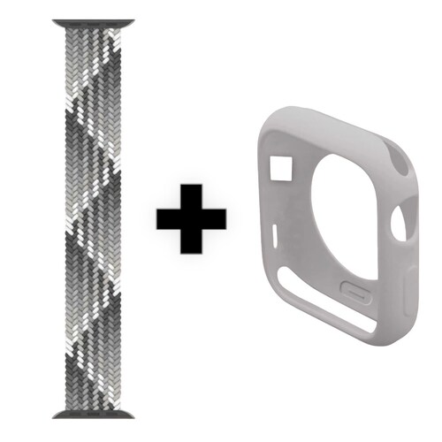 Correa Tejida Elástica + Carcasa Compatible Con Apple Watch.