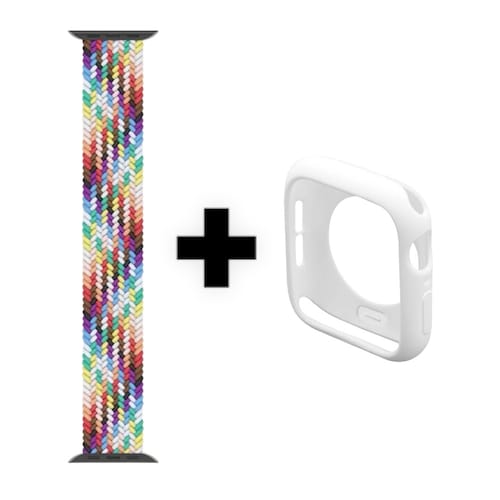 Correa Tejida Elástica + Carcasa Compatible Con Apple Watch.