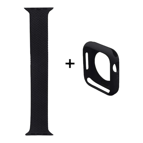 Correa Tejida Elástica + Carcasa Compatible Con Apple Watch.