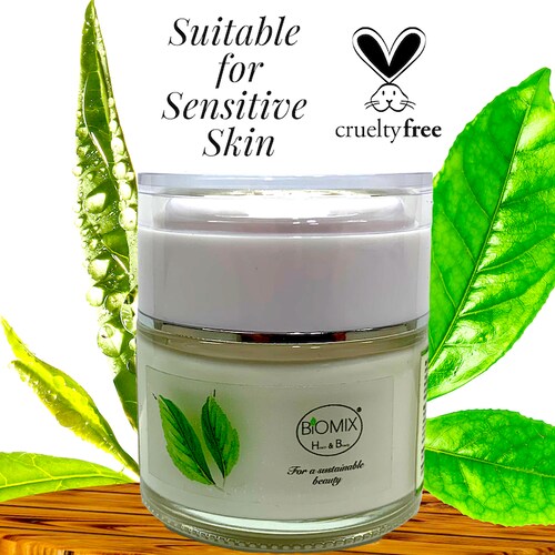 Crema Hidratante De Té Verde y Colágeno para Día Y Noche Piel Sensible 60gr