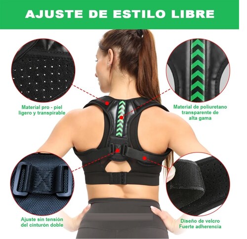 Corrector Postura Espalda Para Hombre Y Mujer Ajustable Faja S