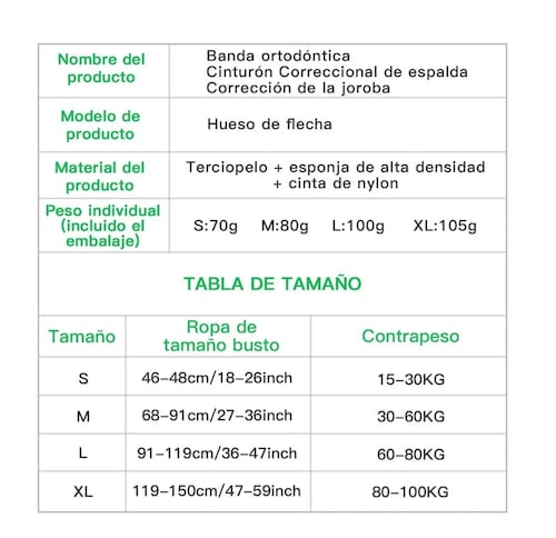 Corrector Postura Espalda Para Hombre Y Mujer Ajustable Faja S