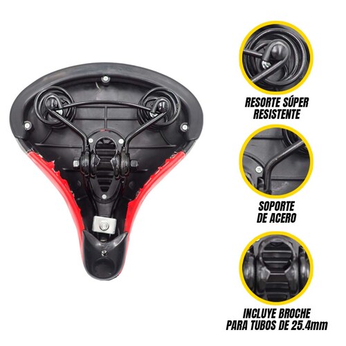 Asiento Bicicleta Prostático Ultra Confortable Rojo