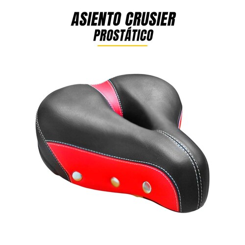 Asiento Bicicleta Prostático Ultra Confortable Rojo