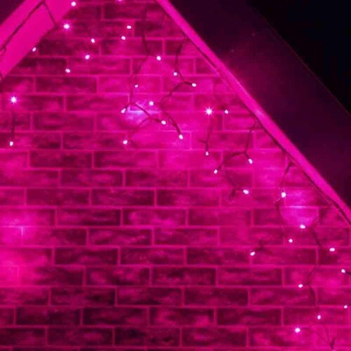 Cascada de Luces Navideñas Led 500 Focos Luz Rosa brillante