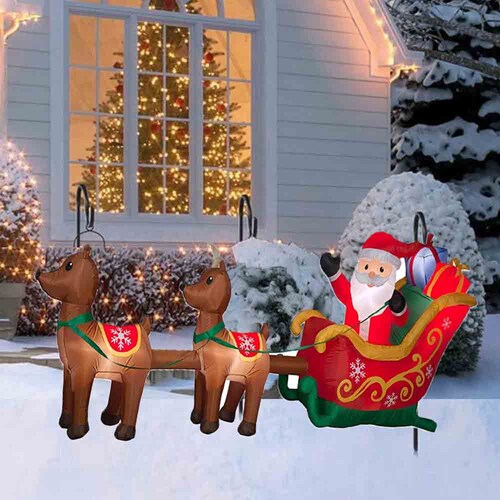 Inflable Santa Claus con Trineo Kyuden Home