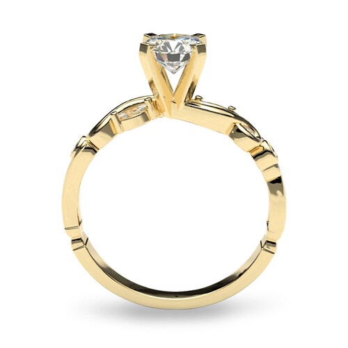 Anillo de compromiso en Oro Amarillo de 14K Amelie Joyas