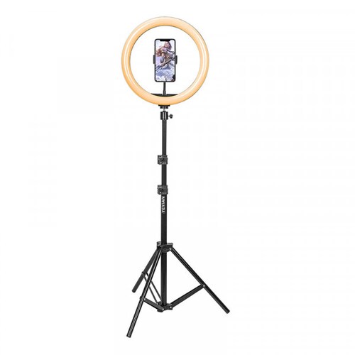 Yeyian Aro de Luz para Celular con Tripié  Blanco/Blanco Cálido/Cálido, 12"