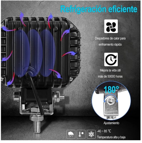 Par Faros Ojos De Ángel 4'' Faro Niebla Luz Blanca Auto Moto