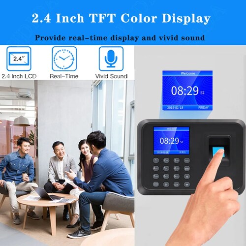 Reloj Checador Huella Digital Memoria Usb Biometrico