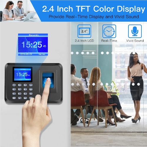 Reloj Checador Huella Digital Memoria Usb Biometrico
