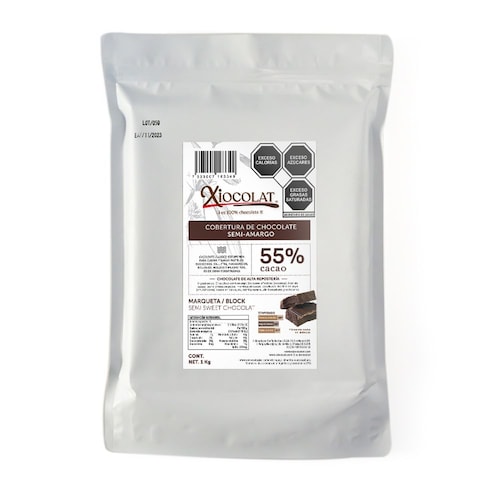 Xiocolat Cobertura Chocolate Semiamargo 55% cacao