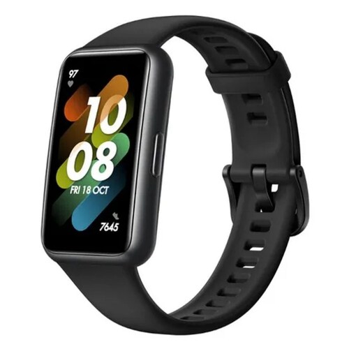 Huawei Band 7 1.47" caja de polímero dark gray, malla graphite black de silicona negro
