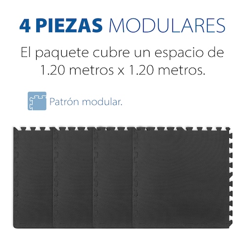 Tapete Para Yoga Y Ejercicio C/ 4 Piezas Antiderrapante De 1.2 Metros Eleva