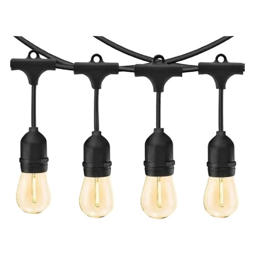 Serie De Luces Led Vintage Exteriores Jardines 15 Focos 5 Metros