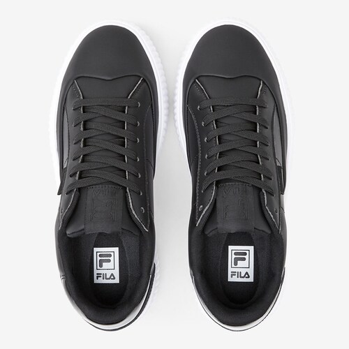 Tenis Fila Sandblast Negro Blanco de Dama Original.