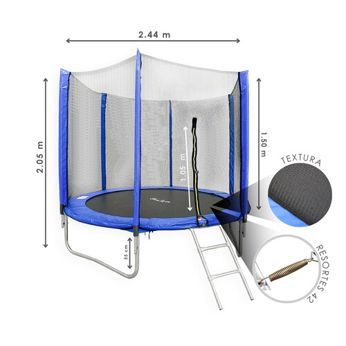 Trampolin Brincolin Rudo 8ft 2.5 M Envío Y Calcetines Gratis 