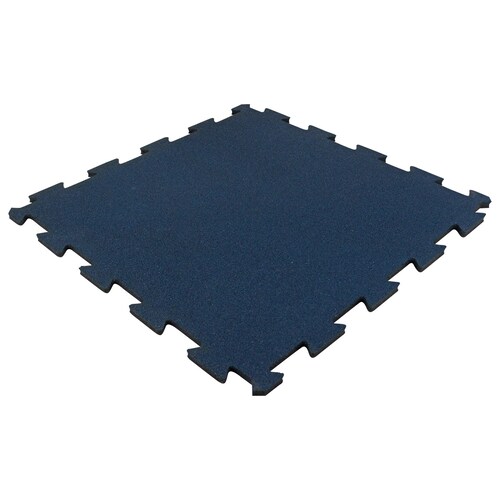 0.88 m2 Piso de Caucho para gimnasio de 1cm de grosor Azul