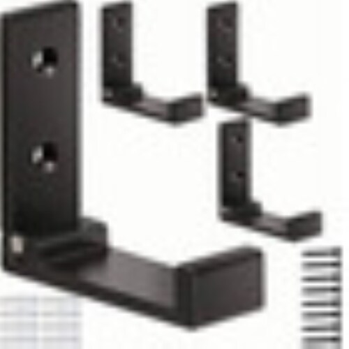 Set De 4 Gancho Plegable De Aleación De Aluminio Negro