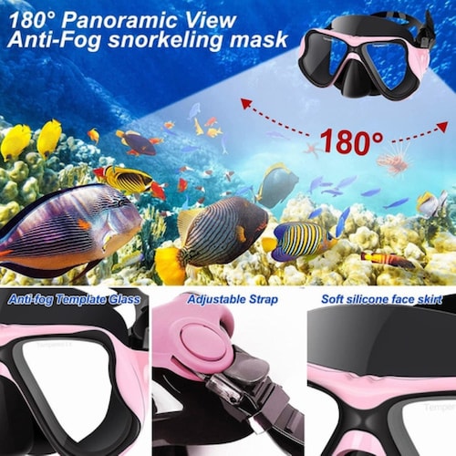 Kit De Gafas Buceo Con Snorkel Buceo Silicona 180 ajustables
