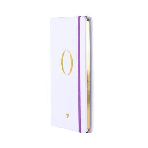 LuckyLy Libreta de Notas Iniciales con Pasta Dura de Piel Vegana , Separador y Elástico, Cuaderno de Notas Profesional ideal como Agenda Mujer y Diario - Notebook Letra O