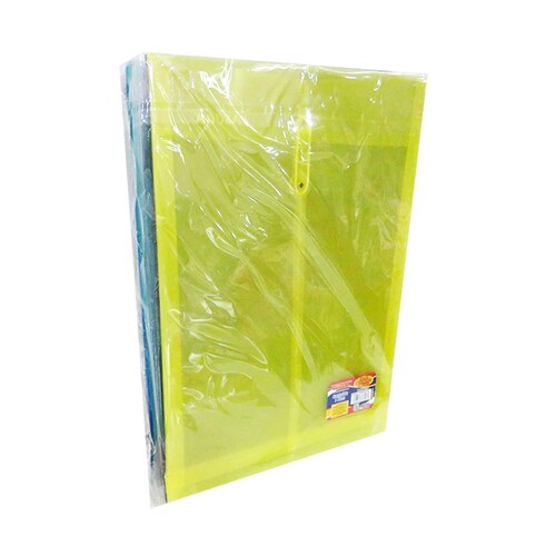 Sobre Plastico Carta Vertical con hilo Colore surtido 12 pzas