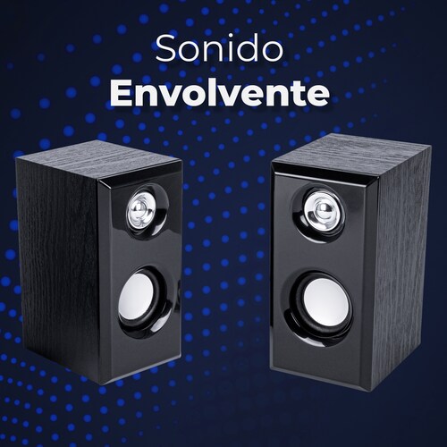 Bocinas Dúo con Sonido Estéreo Alámbricas para Escritorio conexión Auxiliar 3.5 potencia de 6W